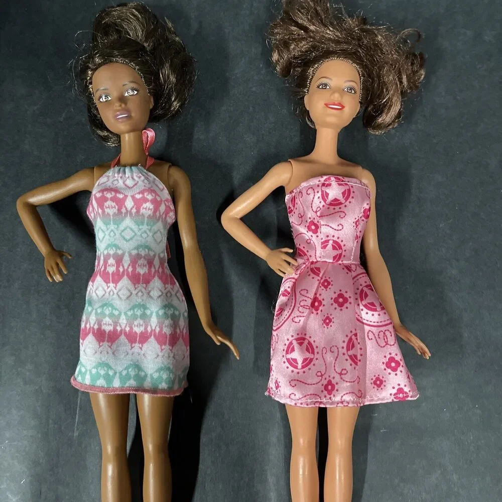 Lot Of 8 Mattel Fashion Barbie Dolls in‎ Various Styles Outfits & Shoes 2015